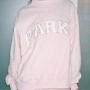 Pink parke mock neck